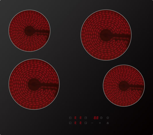 60cm 4 Zone Ceramic Hob – 6000W Touch Control - Supply & Install